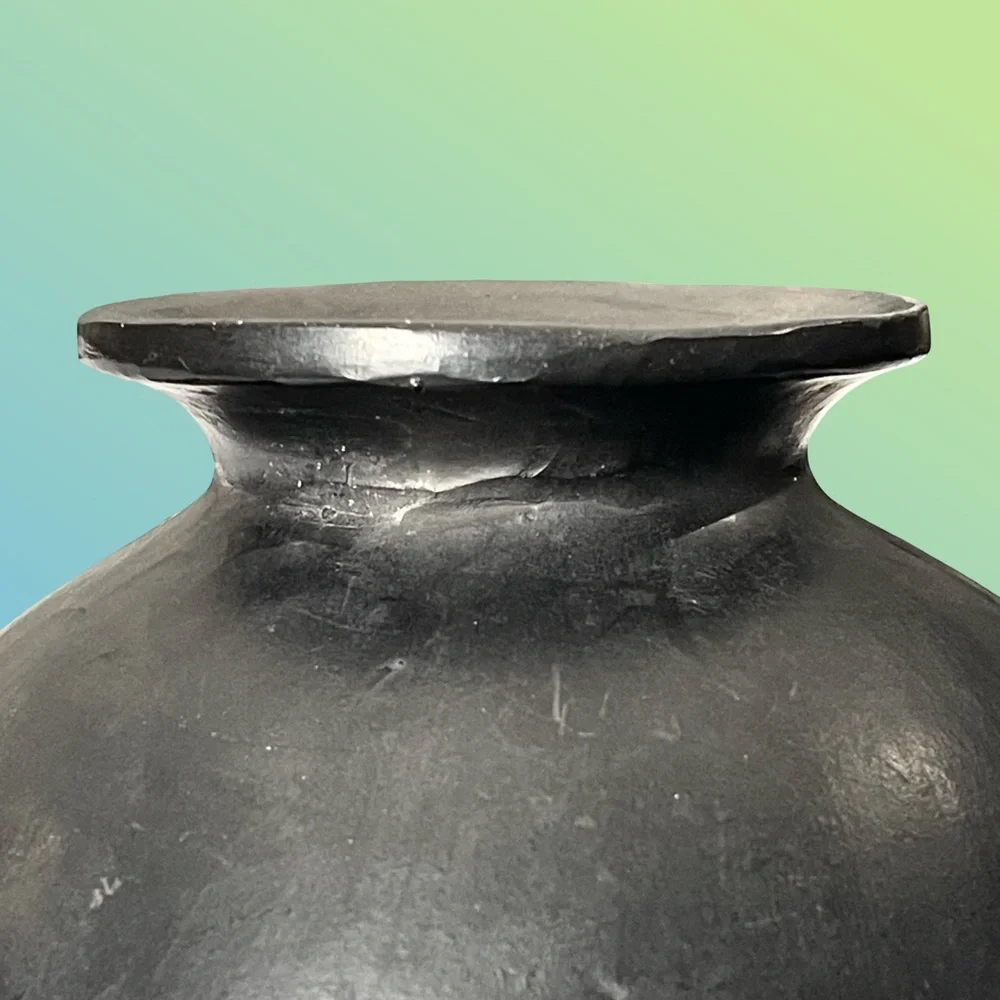 Barro Negro Decorative Pottery Jug Vase Oaxaca, Mexico 50’s